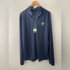 Nike Memphis Grizzlies Quarter Zip Dri Fit Pullover Men's Sz XL Navy Blue